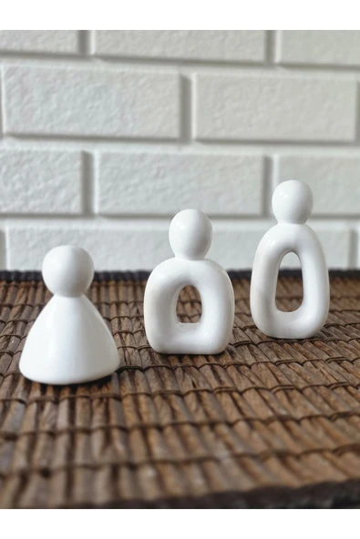 DEKOPOR Evolu Form Seti – Minimalist Aile Heykeli - 5