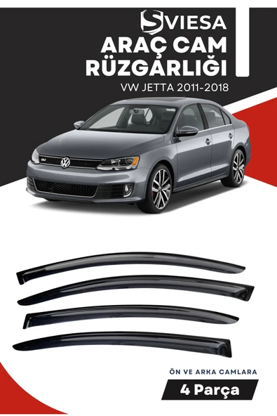 VOLKSWAGEN JETTA 2011-2018  uyumlu oto camlara özel ölçü cam rüzgarlığı rüzgarlık - 1