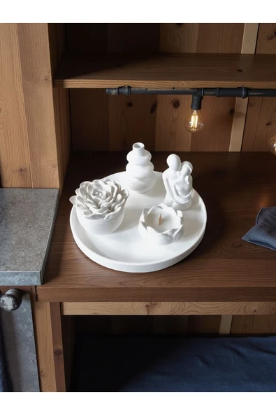 DEKOPOR Minimalist Seramik Dekor Seti – Doğallığın ve Sanatın Buluşması - 6