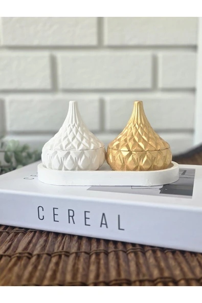 DEKOPOR Kapaklı Dekoratif Kase Mum Seti | Kokulu Doğal Soya Mumu - 2