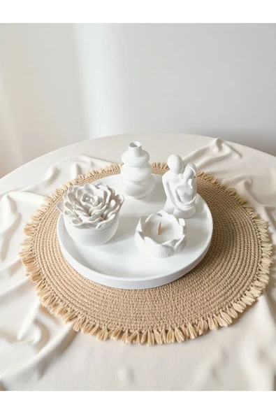 DEKOPOR Minimalist Seramik Dekor Seti – Doğallığın ve Sanatın Buluşması - 2