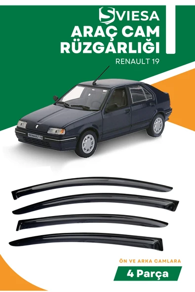 RENAULT 19  uyumlu oto camlara özel ölçü cam rüzgarlığı rüzgarlık ürün görseli 1