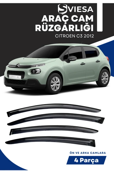 CITROEN C3 2012  uyumlu oto camlara özel ölçü cam rüzgarlığı rüzgarlık - 1