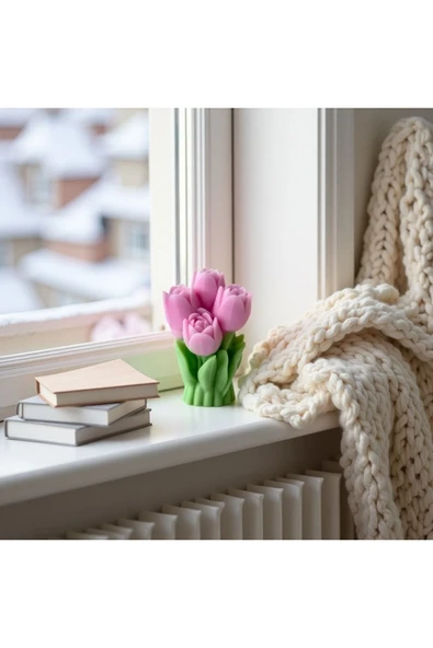 DEKOPOR Tulivie Çiçek Buketi Mum – Zarafetin Mum Hâli model 2 - 3