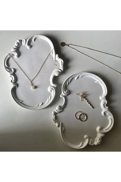 DEKOPOR Baroque Elegance Dekoratif Sunum Tepsisi - 3