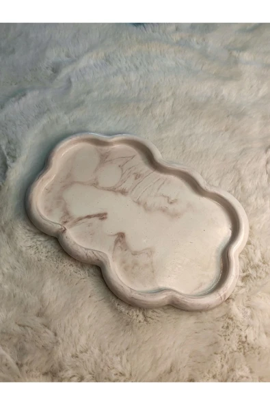 DEKOPOR Bulut Form Dekoratif Servis ve Takı Tepsisi - 4