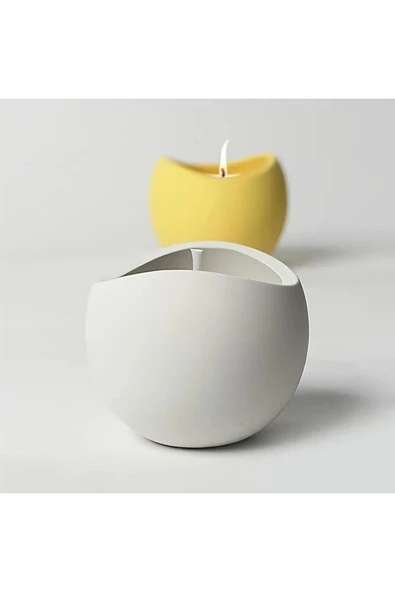 DEKOPOR Nuvira Seramik Mum – Minimal Zarafetin Işıltısı