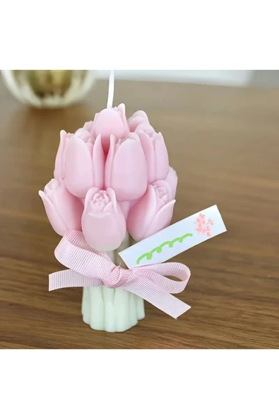 DEKOPOR Tulivie Çiçek Buketi Mum – Zarafetin Mum Hâli - 4