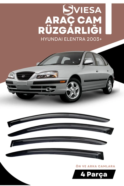 HYUNDAI ELENTRA 2003 SONRASI  uyumlu oto camlara özel ölçü cam rüzgarlığı rüzgarlık - 1