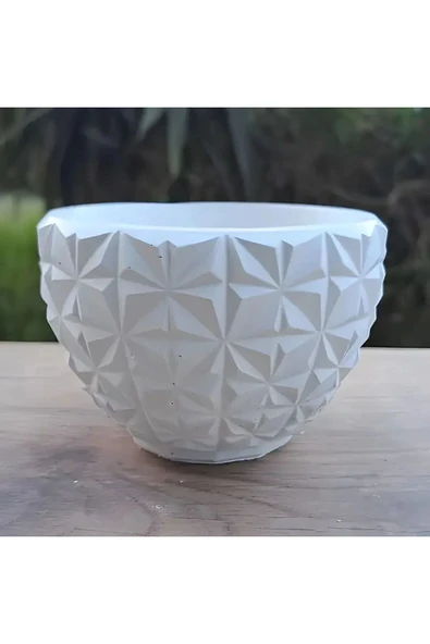 DEKOPOR Dekorea Novatext Geometrik Desenli Saksı - 2