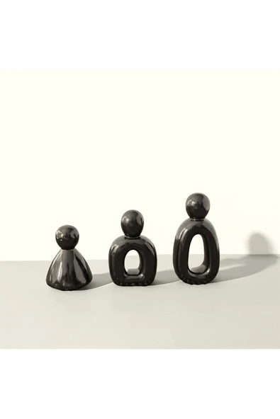 DEKOPOR Evolu Form Seti – Minimalist Aile Heykeli - 8