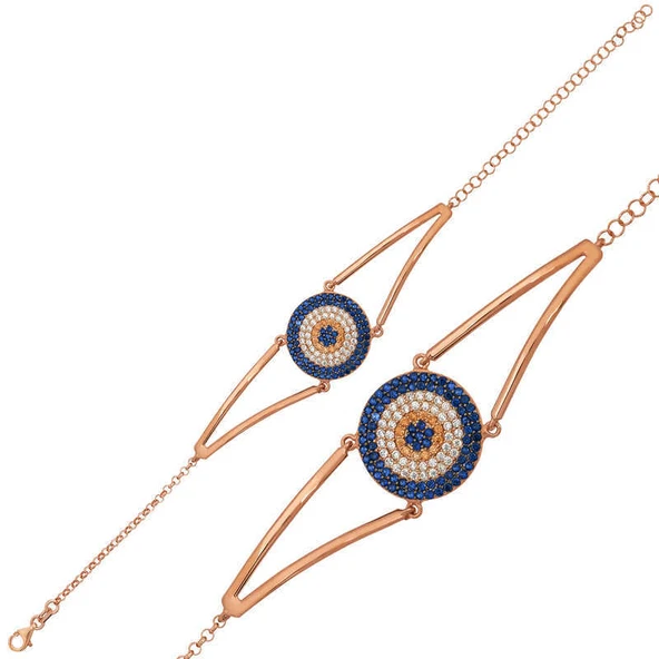 Gümüş Rose Nazar Bayan Bileklik ürün görseli 1