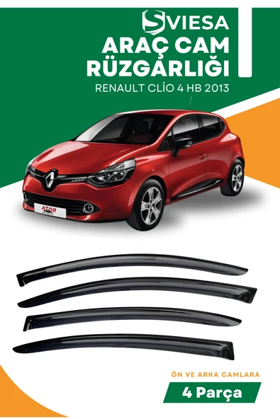 RENAULT CLİO 4 HB 2013  uyumlu oto camlara özel ölçü cam rüzgarlığı rüzgarlık ürün görseli