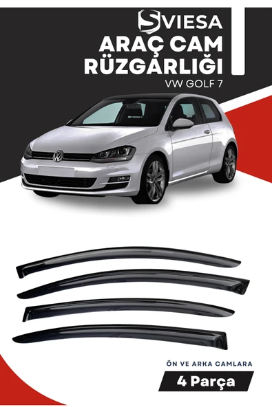 VOLKSWAGEN GOLF 7  uyumlu oto camlara özel ölçü cam rüzgarlığı rüzgarlık ürün görseli 1