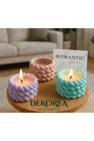 DEKOPOR Dekorea Twista Aromaterapi -- Mum Seti 4 parça doğal soya wax - 2