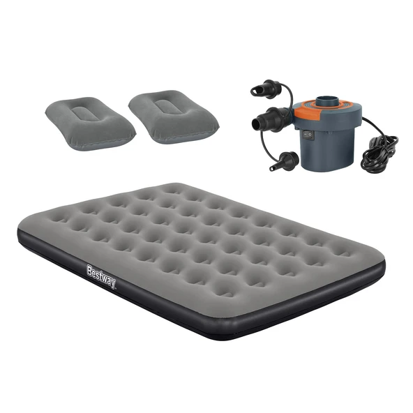 Bestway Ultra Queen 2 Kişilik Şişme Yatak + Elektrikli Pompa ve Yastık Hediyeli 191x137x22cm 671GZ BW145 ürün görseli 1