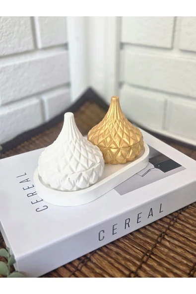 DEKOPOR Kapaklı Dekoratif Kase Mum Seti | Kokulu Doğal Soya Mumu - 4