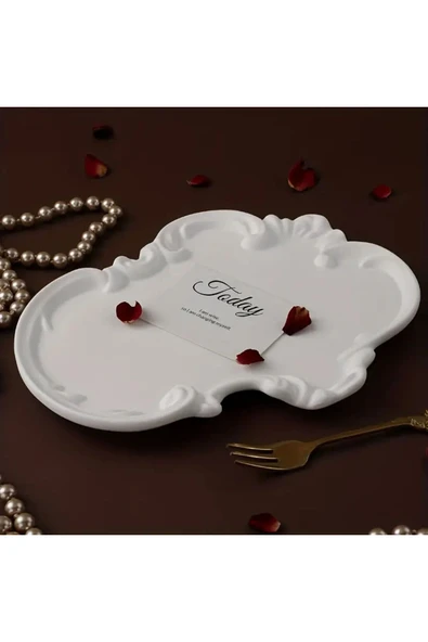 DEKOPOR Baroque Elegance Dekoratif Sunum Tepsisi - 7