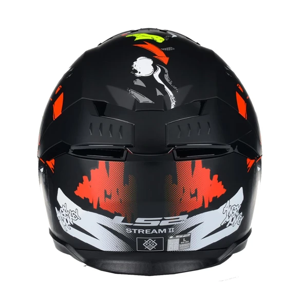 LS2 STREAM 2 A. MONKEY MAT SİYAH KASK L - Resim 3