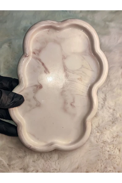 DEKOPOR Bulut Form Dekoratif Servis ve Takı Tepsisi - 6