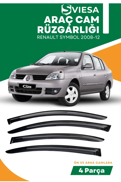 RENAULT SYMBOL 2008-2012  uyumlu oto camlara özel ölçü cam rüzgarlığı rüzgarlık - 1
