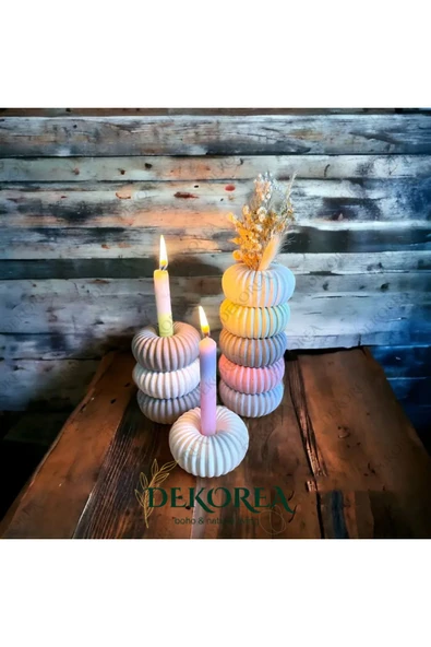 DEKOPOR Ripple Seramik Mumluk – Çok Amaçlı Modern Dekoratif Obje - 3