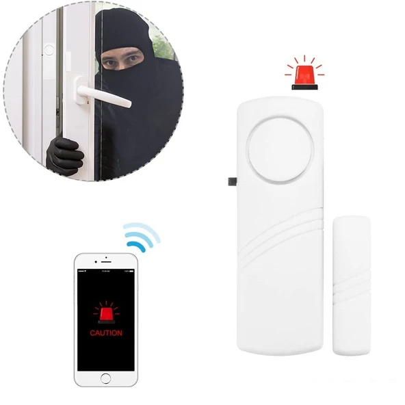 4 Adet Jd-188 Kablosuz Alarm Sistemi Kapı Pencere Alarmı Hırsız Alarmı Yüksek Sesli Kapı Alarmı ! - Resim 2