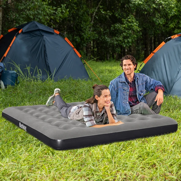 Bestway Ultra King 3 Kişilik Şişme Yatak ve Elektrikli Pompa 203x183x22cm 671HC BW147 - Resim 5