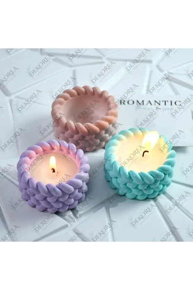 DEKOPOR Dekorea Twista Aromaterapi -- Mum Seti 4 parça doğal soya wax - 5