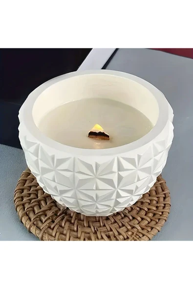 DEKOPOR Dekorea Novatext Geometrik Desenli Saksı - 3