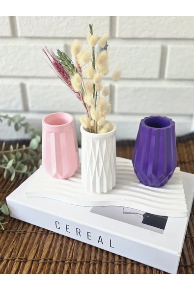 DEKOPOR Dekorea Geoform Modern Vazo Seti - 3