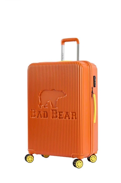 Bad Bear Logo Suitcase 23.01.80.001T Turuncu Büyük Boy Valiz 95LT - 4