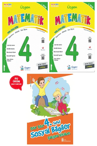 4.Sınıf Beceri Temelli  MATEMATİK Yolculuğu 1. Kitap ve 2. Kitap+ Sosyal Bilgiler Çalışma Kitabım ürün görseli 1