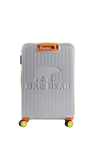 Bad Bear Logo Suitcase 23.01.80.001G Gri Büyük Boy Tekerlekli ABS Valiz 95 Lt. - 7