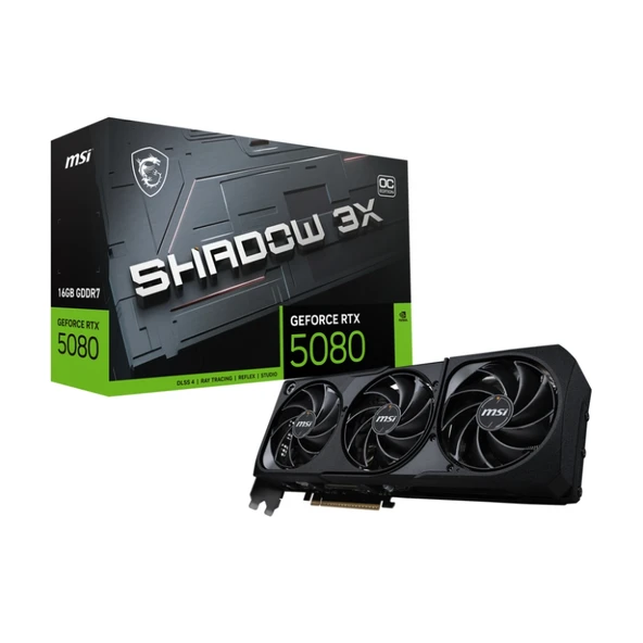 MSI GEFORCE RTX 5080 16G SHADOW 3X OC VGA ürün görseli 1