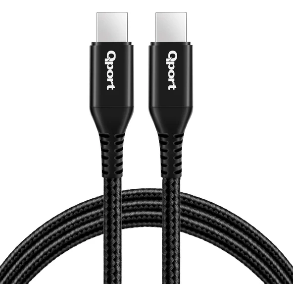QPORT Q-TYPE-C1 1.5M TYPE-C 100W SUPER HIZLI PD SARJ VE DATA KABLOSU - Resim 2