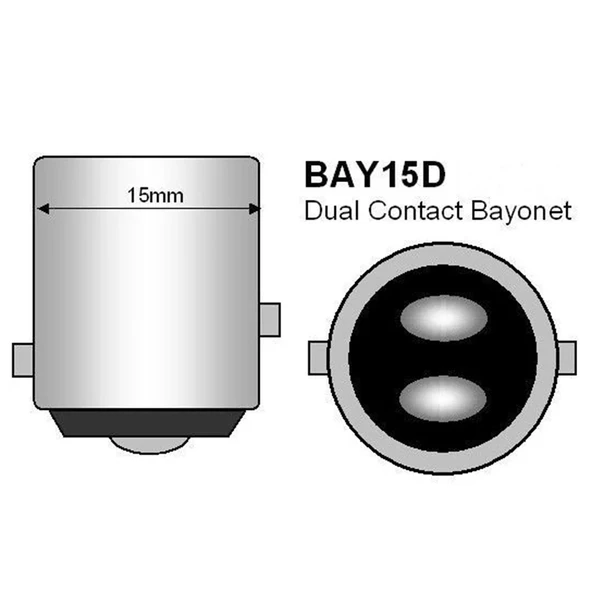 SuperLight BAY15D/1016/21/5W 12V Halojen Fren Sinyal Ampulü Çift Duy 2 Adet Turuncu - 2