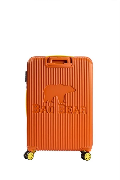 Bad Bear Logo Suitcase 23.01.80.001T Turuncu Büyük Boy Valiz 95LT - 3