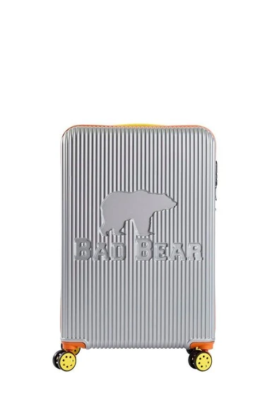 Bad Bear Logo Suitcase 23.01.80.001G Gri Büyük Boy Tekerlekli ABS Valiz 95 Lt. - 6
