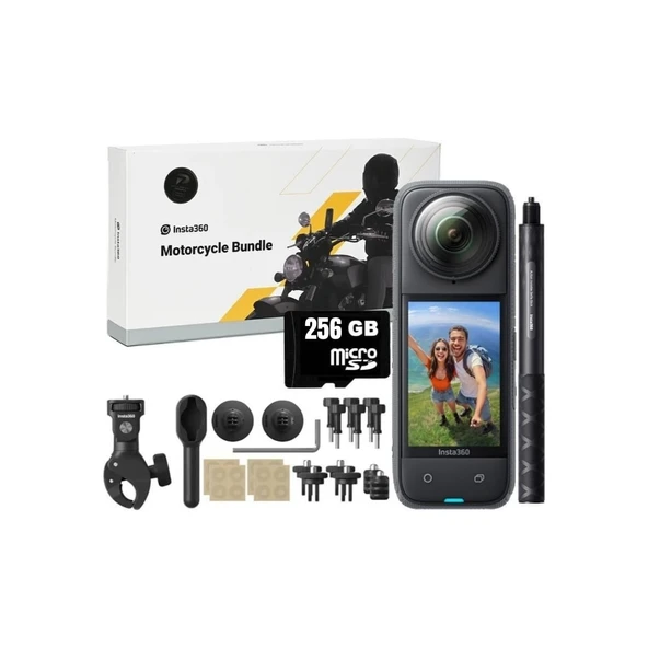 Insta360 X4 360 Derece 8k Aksiyon Kamera Motosiklet Kit 256 GB - 1