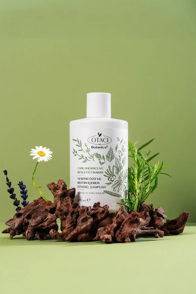 OTACI BOTANİCS CANLANDIRICI VE BESLEYİCİ BAKIM 10 BİTKİ ÖZÜ VE BİOTİN İÇEREN BİTKİSEL ŞAMPUAN 375 ML - Resim 6