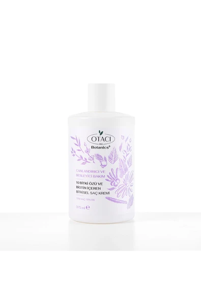 OTACI BOTANİCS CANLANDIRICI VE BESLEYİCİ BAKIM 10 BİTKİ ÖZÜ VE BİOTİN İÇEREN BİTKİSEL SAÇ KREMİ 375 ML - Resim 3