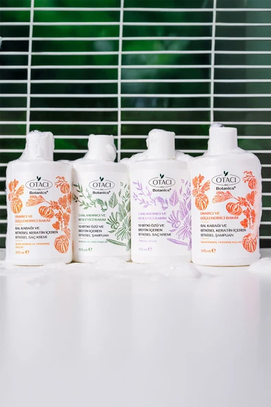 OTACI BOTANİCS CANLANDIRICI VE BESLEYİCİ BAKIM 10 BİTKİ ÖZÜ VE BİOTİN İÇEREN BİTKİSEL ŞAMPUAN 375 ML - Resim 8
