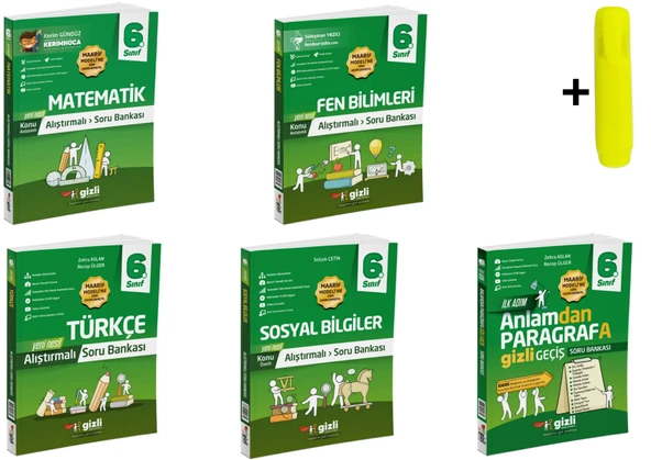 Gizli 6. Sınıf Matematik Fen Türkçe Sosyal Paragraf Alıştırmalı Soru Bankası Yeni ürün görseli