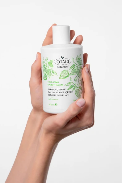 OTACI BOTANİCS YAĞLANMA KARŞITI BAKIM ISIRGAN OTU VE SALİSİLİK ASİT İÇEREN BİTKİSEL ŞAMPUAN 375 ML - Resim 4
