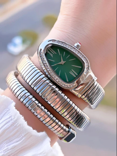 Coliseum Dolamalı Yılan Model Özel Tasarım Vintage Seri Kadın Kol Saati CL.Y001.M4 ürün görseli