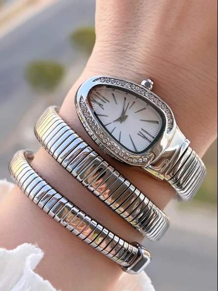 Coliseum Dolamalı Yılan Model Özel Tasarım Vintage Seri Kadın Kol Saati CL.Y001.M1 ürün görseli