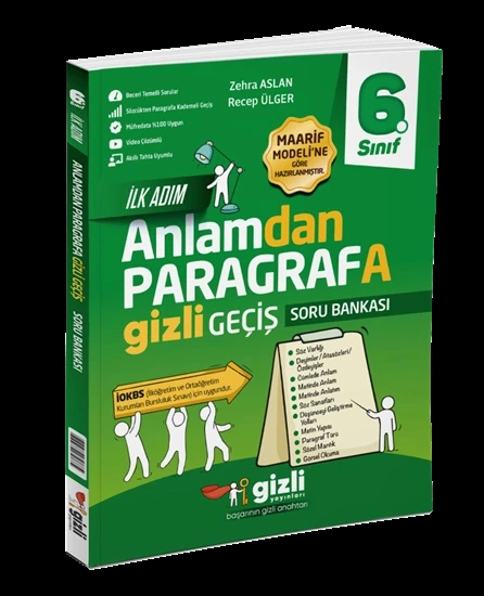 Gizli Yayınları 6. Sınıf Anlamdan Paragrafa Gizli Geçiş Soru Bankası Yeni ürün görseli