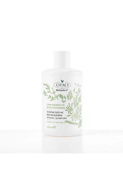 OTACI BOTANİCS CANLANDIRICI VE BESLEYİCİ BAKIM 10 BİTKİ ÖZÜ VE BİOTİN İÇEREN BİTKİSEL ŞAMPUAN 375 ML - Resim 3