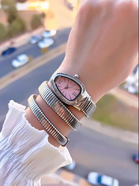 Coliseum Dolamalı Yılan Model Özel Tasarım Vintage Seri Kadın Kol Saati CL.Y001.M2 - Resim 2